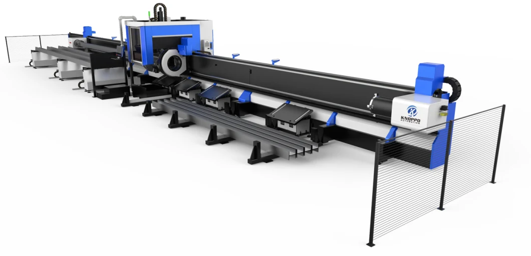 6m 9m 12m Steel Tubes Cutter Laser CNC / Metal Pipes 1000W Fiber Laser Cutting Machine