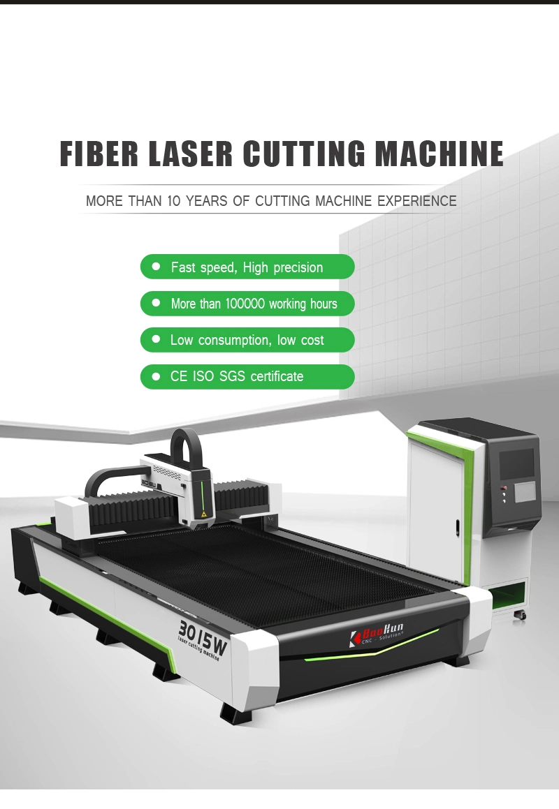 China Baokun Laser 4020 6020 6025 8025 Ipg Raycus 6kw 8kw 10kw 12kw CNC Fiber Laser Cutting Machine for Metal Sheet